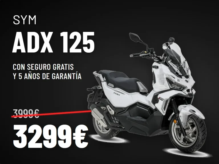 SYM ADX 125 con seguro gratis y 5 años de garantía