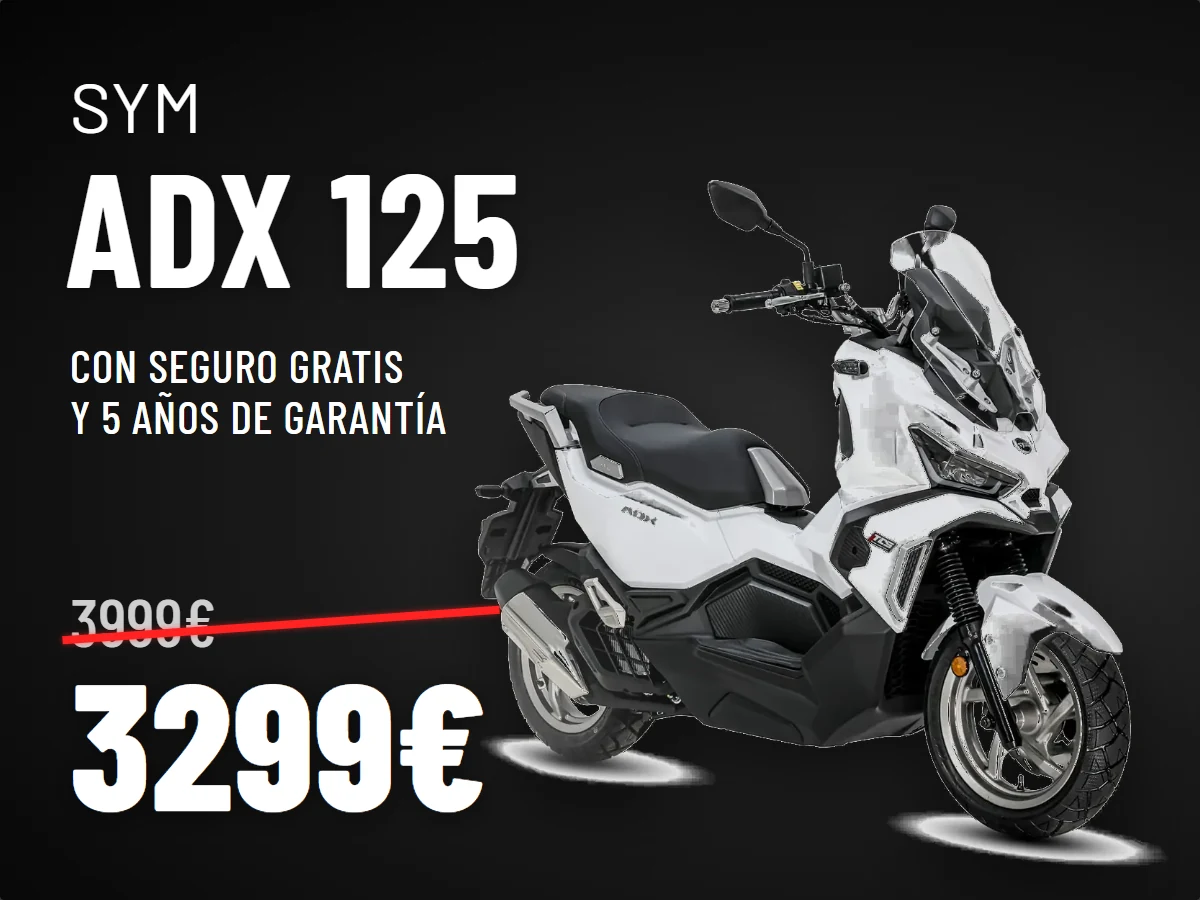 SYM ADX 125 con seguro gratis y 5 años de garantía